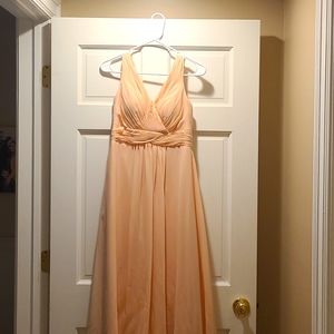 Blush pink bridesmaid dress. Size 4